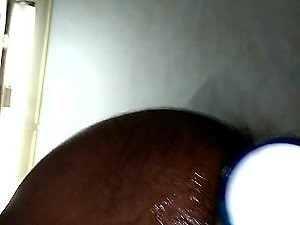 Restrained slave banged and creamed outdoors